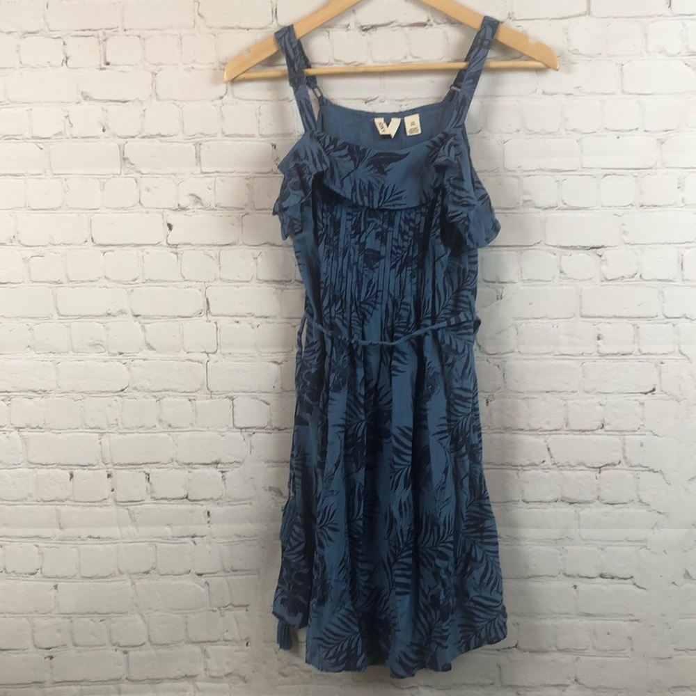 Roxy Solo Adventure Chambray Sundress Blue Juniors Small